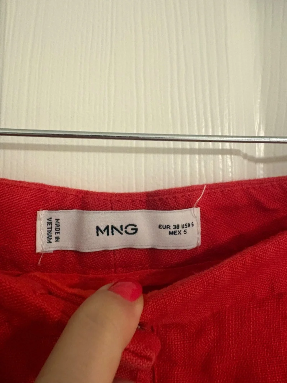 Mango STRAIGHT-FIT LINEN SUIT PANTS